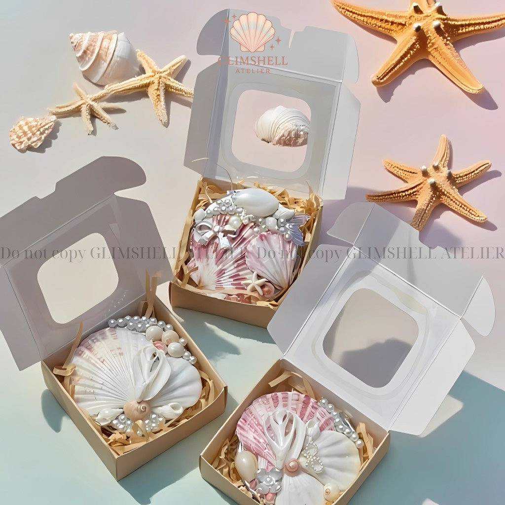 Luxury Handmade Seashell Pocket Mirror