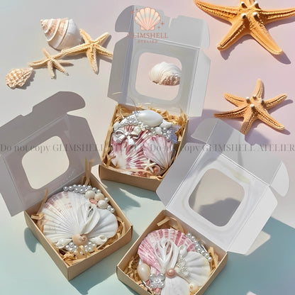 Luxury Handmade Seashell Pocket Mirror